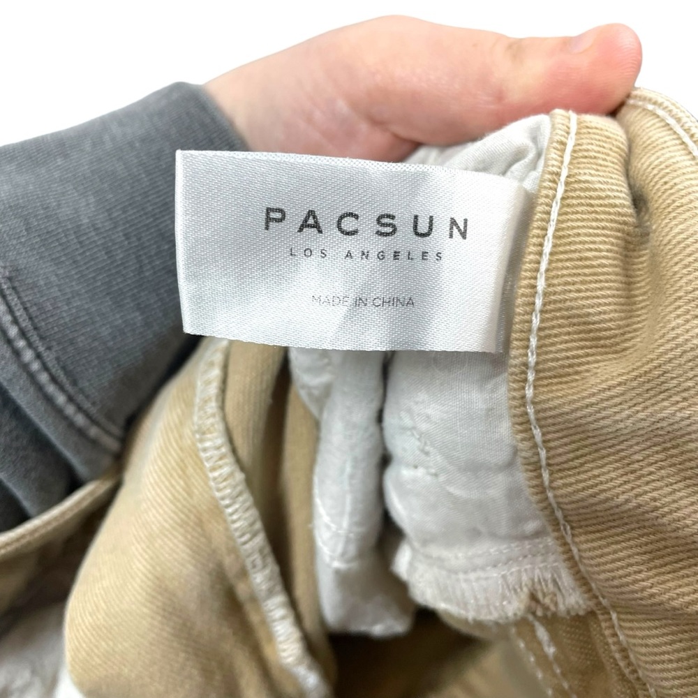 PacSun Women's Straight Leg Jeans - Light Tan - Picture 11 of 14